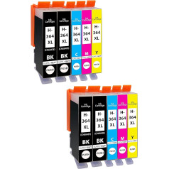 Supply Guy Printer Cartridges Compatible with HP 364 XL / N9J74AE for DeskJet 3070A 3520 OfficeJet 4620 4622 PhotoSmart 5510 5515 5520 5524 6510 6520 6525 B010a B109a B109a Pack of 10 110a B210A and
