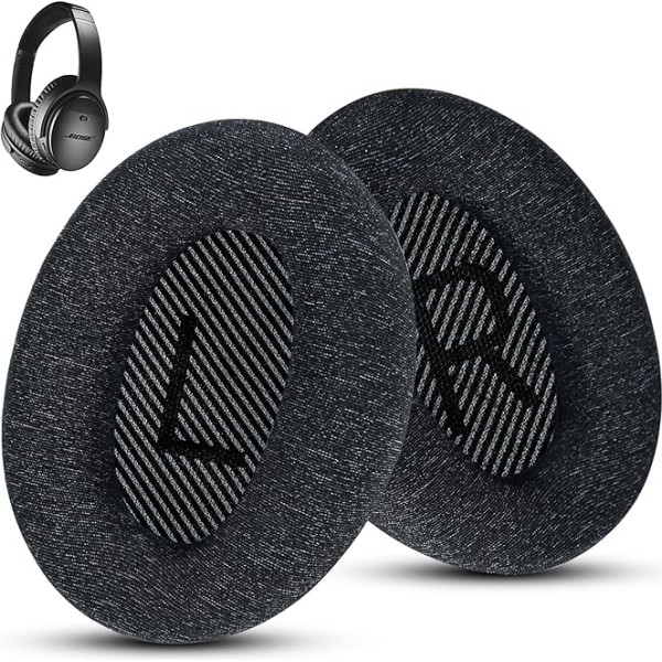 Komfortabler Stoff: Wzsipod Ohrpolster für Bose QuietComfort 35 / QC35ii Kopfhörer, kompatibel mit QC45, QC25, QC2, QC15 und mehr, exklusive Ersatzteile, S2