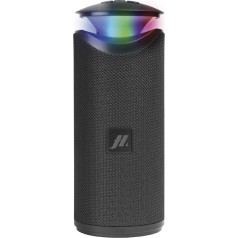 SBS 10 Watt Wireless Speaker with 4 Colours LED Lights, Up to 2 Hours of Music, TF Card/Micro SD Card Slot up to 32 GB, Input for USB Stick, Black