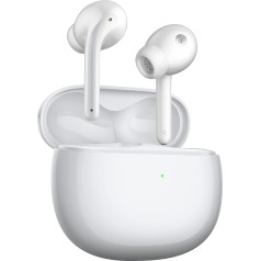 Xiaomi Buds 3 Bluetooth In-Ear Headphones (Active Noise Cancellation, Transparency Mode, Premium Hi-Fi Sound, Up to 32 Hours Battery Life with Wireless Charging Case, IP55) White