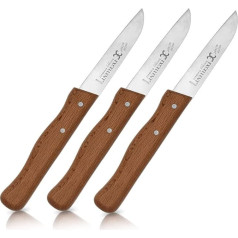 May Solingen Kitchen Knives - Small Solinger Utility Knife for Kitchen - Vegetable Knife - Fruit Knife - Paring Knife - Stainless Steel - Handle Made of Real Wood