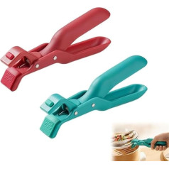 2PCS Mehrzweck-Anti-Verbrühungs-Schüsselhalter-Clip für die Küche,Anti-hot Greifer,Schüssel Clip,Hitzebeständiger Bowl-Clip,Anti-Heißschale Teller Platte Pan Gripper Clip Zange Klemmhalter (Mix)
