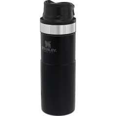 Stanley Trigger Action Thermal Mug 0.47 L – Keeps Hot for 7 Hours – Leak-Proof To Go Coffee Mug – Thermos Bottle for Coffee, Tea and Water – BPA-Free – Stainless Steel – Dishwasher-Safe – Matte Black
