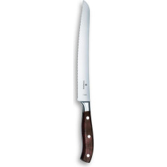 Victorinox, Grand Maître, Profi Brot- und Konditormesser, Extra Scharfe Klinge, Wellenschliff, 23 cm, Edler Holzgriff, Rostfreier Stahl, braun