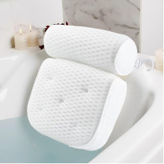 Bath Pillow, ACTOYS Bath Pillow for Bathtub with 7 Large Suction Cups, Bath Pillow Neck with 4D Air Mesh Technology, Bathtub Accessories for Bathtubs and Home Spa