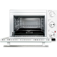 Mini Electric Table Oven - Adjustable Temperature - Timer up to 60 Minutes - 3 Heating Options - Capacity: 35 L - Colour: White Kubo