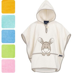 Morgenstern Bath Poncho Children's Baby Girls Boys 100% Cotton Oeko-Tex Baby Bath Towel Hooded Towel Bathrobe Terry Cloth