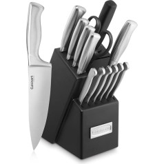 Cuisinart 15-teilig, Edelstahl-Hohlgriffe-Block-Set