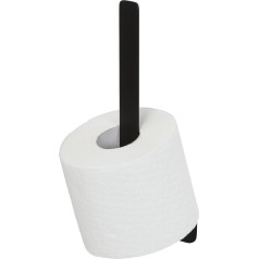 Tiger Colar Spare Roll Holder for Gluing, with Integrated Adhesive Film for Mounting without Drilling, Stainless Steel, Black Powder-Coated, 5 x 24.3 x 7 cm