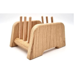 JOWE Oak Snack Board Holder - Board Stand - Holder for Chopping Boards - Oak Board Stand - Made in Austria (4 Holders, Oak)