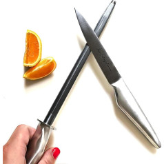 Stainless Steel Knife Sharpener - 8 Inch | Made of Professional Quality Steel for Fast and Efficient Sharpening Jean-Patrique