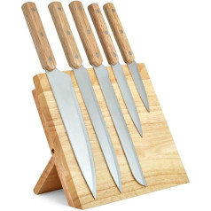 Livoo MEC136 Knife Set with 5 Knives and Magnetic Holder