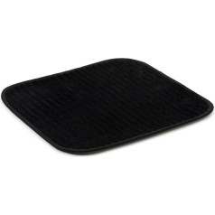 Gözze - Non-Slip Soft Bath Mat 100% Polyester 50 x 45 cm - Black