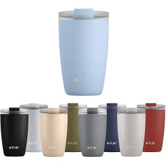 FLSK CUP • Coffee to go mug made of stainless steel - vacuum insulated • Enjoy stylish on the go with your cup sky • BPA free, rust-proof, leak-proof - 350 ml