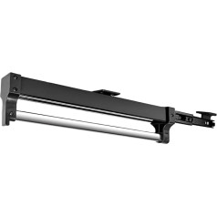 Extendable Clothes Rail for Pull-Out Hangers, Adjustable Wardrobe, Telescopic Rod, Clothes Rail (447 mm, Black)
