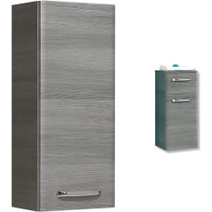 Pelipal Wall Cabinet, Graphite Structure Landscape Replica, 20 x 30 x 70 cm & Base Cabinet, Graphite Structure Horizontal Replica, 33 x 30 x 72 cm