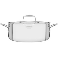 Tramontina Grano Stewing Pot Diameter 24 cm 4.4 Litres Stainless Steel Induction Oven Safe