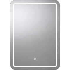 Croydex Chawston Hang 'N' Lock Illuminated Square Mirror, Glass