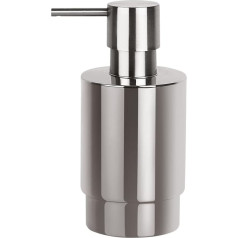 Spirella Premium Seifenspender Nyo in edlem Design | Flüssigseifen-Spender aus Edelstahl | Fassungsvermögen: 200ml | ØxH: 6,5 x 14 cm | Silber