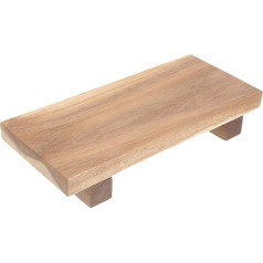Angoily Wooden Base Stand Farmhouse Wood Riser Bathroom Display Stool Kitchen Soap Dish Sink Sponge Holder Candle Plant Tray for Bathroom Kitchen Living Room