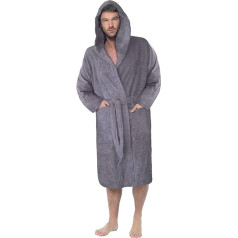 Octopus Terry Towelling Bathrobe for Men Made of 100% Cotton (350 g/m²) with Ökotex Standard 100 - Hood - Belt - 2 Pockets f5721
