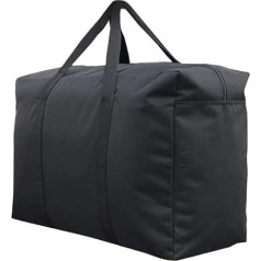 Handliche Aufbewahrungstasche Extra Groß Wasserdicht robust 600D Oxford Jumbo Aufbewahrungstasche mit Web-Griff, Unterbett-Tasche, für Decken/Bettwäsche, 85 x 55 x 33 cm, schwarz (schwarz) - BXTTRABAG-020