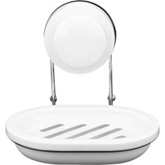 Starbun Bathroom Soap Box, Double Layer Wall Soap Holder Box Dish with Suction Cup Bathroom Household Organiser