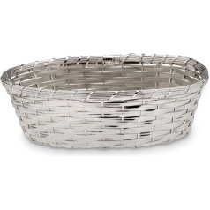 SILBERKANNE Bread Basket Serving Basket 23 x 18 x 6 cm Premium Silver Plated Elegant Silver-Plated in Top Workmanship