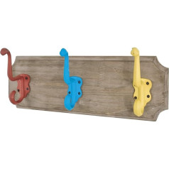 Haku Möbel 28919, 13 x 35 x 8 cm Wooden Wall Coat Hanger Vintage