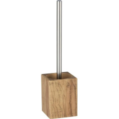 Wenko Marla Toilet Brush and Holder / 9 x 37 x 9 cm / Elegant Wood Look / Brown