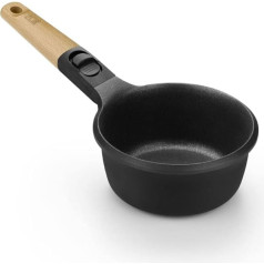 BRA A790536 Market Cooking Pot 16 cm Cast Aluminium Ultra Reinforced Non-Stick Coating PFOA-Free Suitable for All Hobs and Induction Black Aluminium