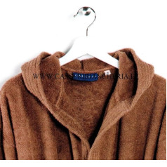 Caleffi Minorca 75927 Bathrobe with Hood Cotton Coffee XL