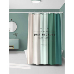 Xlabor Colour Gradient Shower Curtain 240 x 200 cm Waterproof Anti-Mould Fabric Including 12 Shower Curtain Rings for Bathroom Motif D 180 x 200 cm