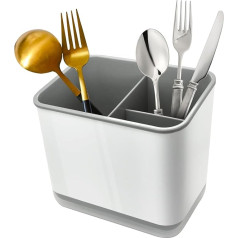 Kitchen Utensil Holder, Cutlery Drainer for Sink, Cutlery Storage, Sink Caddy Spoon Holder, Chopsticks Holder, Spoon, Chopsticks, Fork, Drain Rack, Basket, Organiser, Compartment Box