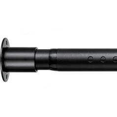 Shower Curtain Rods Matte Black Tension Rods 78-213cm Adjustable Shower Rods for Bathroom Wardrobe