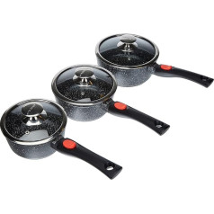 Kamberg 0008039 Set of 3 Saucepans, Cast Aluminium, 20 cm