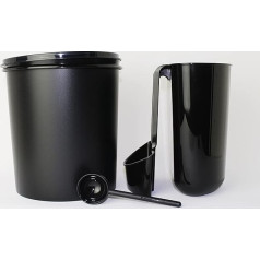 TUPPERWARE Coffee House Coffee Container Coffee Storage Box + Spoon Black