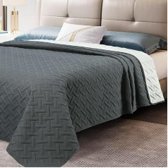 WOLTU #1887 Bedspread Bed Throw with Geometric Pattern, for Bedroom or Living Room, Soft and Skin-friendly, Microfibre Duvet with Ultrasonic Stitching, Double Quilted Blanket for Bed