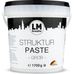 LM Structure Paste Coarse 1.7 kg in Bucket - White Natural - Filler / Structured Paint for Artist Supplies The modelling clay with coarse grain. Also ideal as a filler/filler.