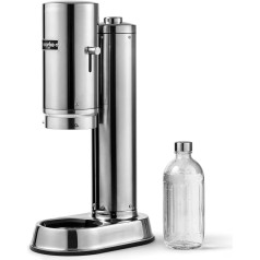 Aarke Carbonator Pro Water Carbonator with Glass Bottle, Stainless Steel Finish