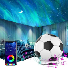 ZOZANEL Starry Sky Projector, Football Star Projector with App/Bluetooth/Timer, Galaxy Projector Night Light, Gift for Children, Adults, Bedroom Decoration