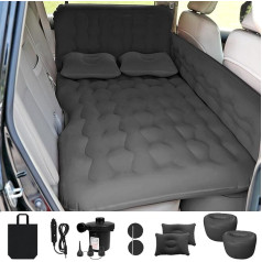 ISWEES Car Air Mattress, SUV Air Mattress, Inflatable Car Bed for Sleeping in the Back Seat with Pillow and Filling Pens, Thickened Flocking and PVC Surface, Car, Travel (Black)