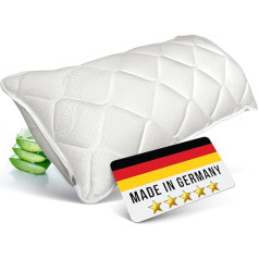 Rosenkern® Neck Pillow, 40 x 80 cm, Height Adjustable Against Neck Pain, Neck Support Pillow for Side Sleepers and Back Sleepers, Made in Germany, 40 x 80 cm Pillow with Aloe Vera