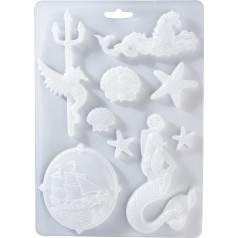 Stamperia Songs of the Sea Mermaid Mould, 9 Motifs, DIN A4, Moulds Mermaid Sea