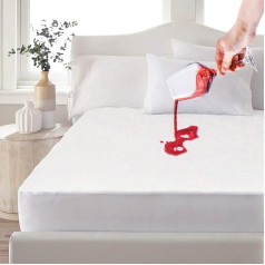 Waterproof Mattress Protector 200 x 200 cm Height 30 cm Fitted Sheet Hypoallergenic Highly Breathable Protection Against Mites and Bacteria