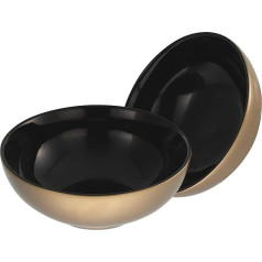 CreaTable, Golden Days 25852 Cereal Bowl Set of 2 Black