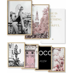 Heimlich Premium Poster Set, Stylish Set with Matching Pictures for Living Room Decoration, 2x A3 and 4x A4, Approx. 30 x 42 cm and 21 x 30 cm