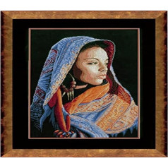Lanarte Counted Cross Stitch Kit: African Lady (Aida,B), NA, 32 x 48cm
