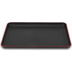 Rectangular Serving Tray, Eco-Friendly Plastic Gastro Tray, Non-Slip Serving Plate for Bar, Hotel, Home (Black) (694 39 x 28 cm)