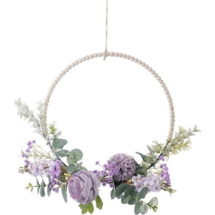 Door Wreath, 41 cm, Decorative Wreath, Artificial Flower Wreath, Front Door Wreath for Halloween, Thanksgiving, Christmas Wreath, Large Front Door, Wall Hanging for Front Door and Outdoor (Pink)